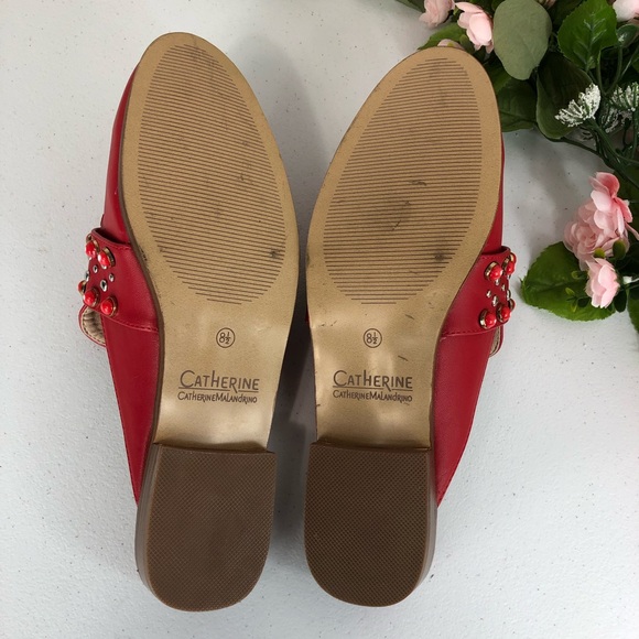 Catherine Malandrino slip on red sandals size 8.5 - Picture 8 of 8